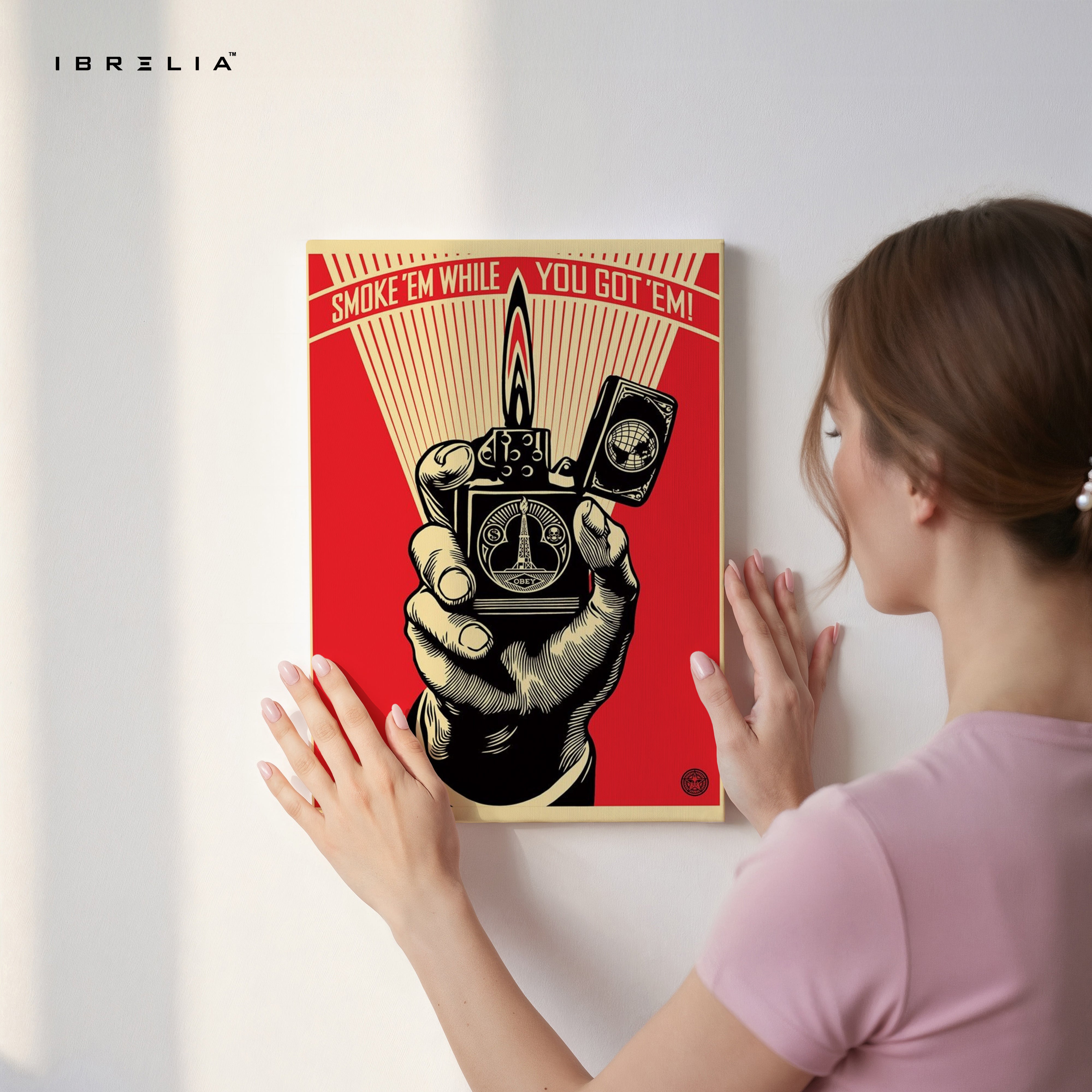 Smoke ’Em While You Got ’Em – Vintage Propaganda Lighter Art | 4K Ultra Wrap Frame Wall Art in Pakistan | IBRELIA™