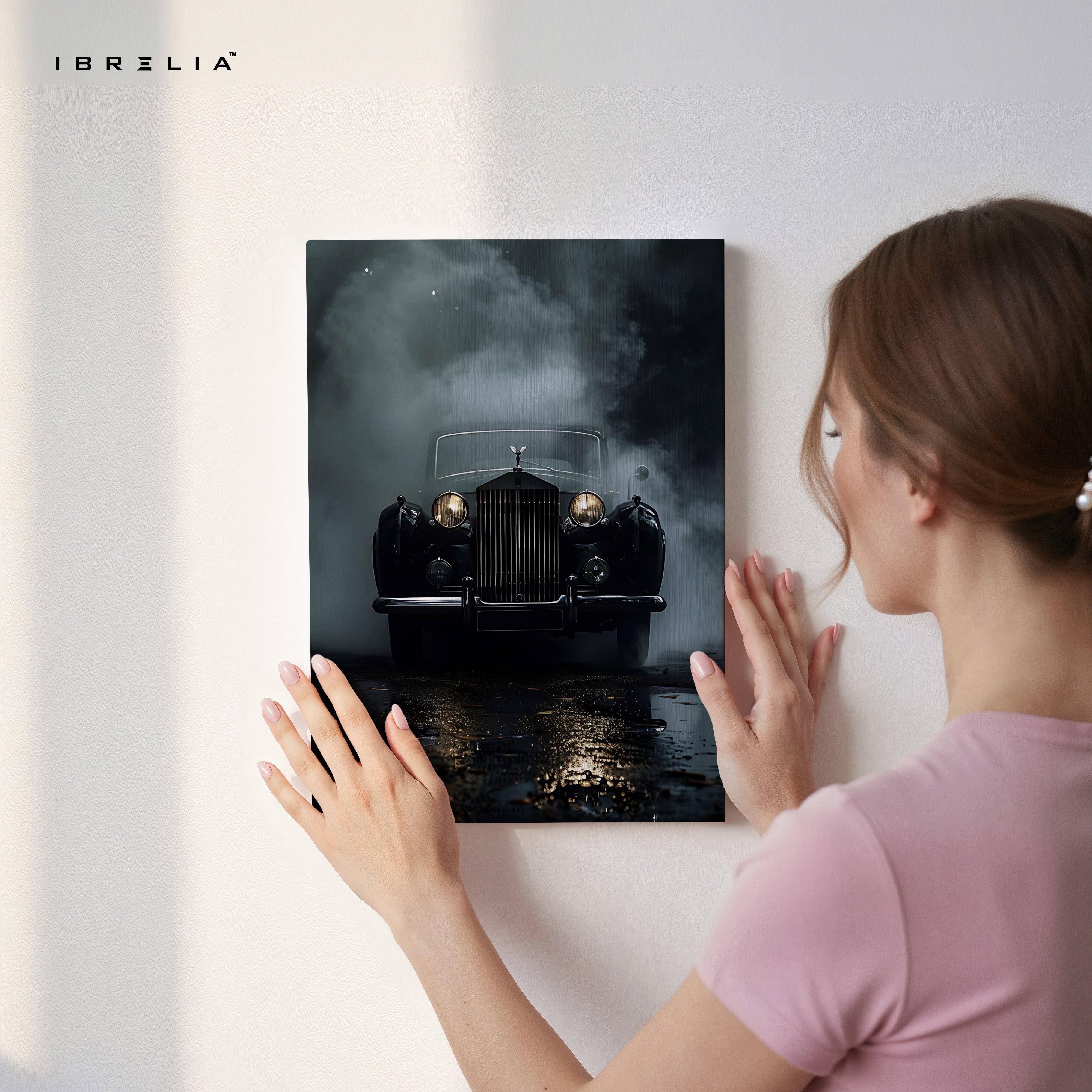 Vintage Noir Elegance – Classic Luxury Car Cinematic Art | 4K Ultra Wrap Frame Wall Art in Pakistan | IBRELIA™