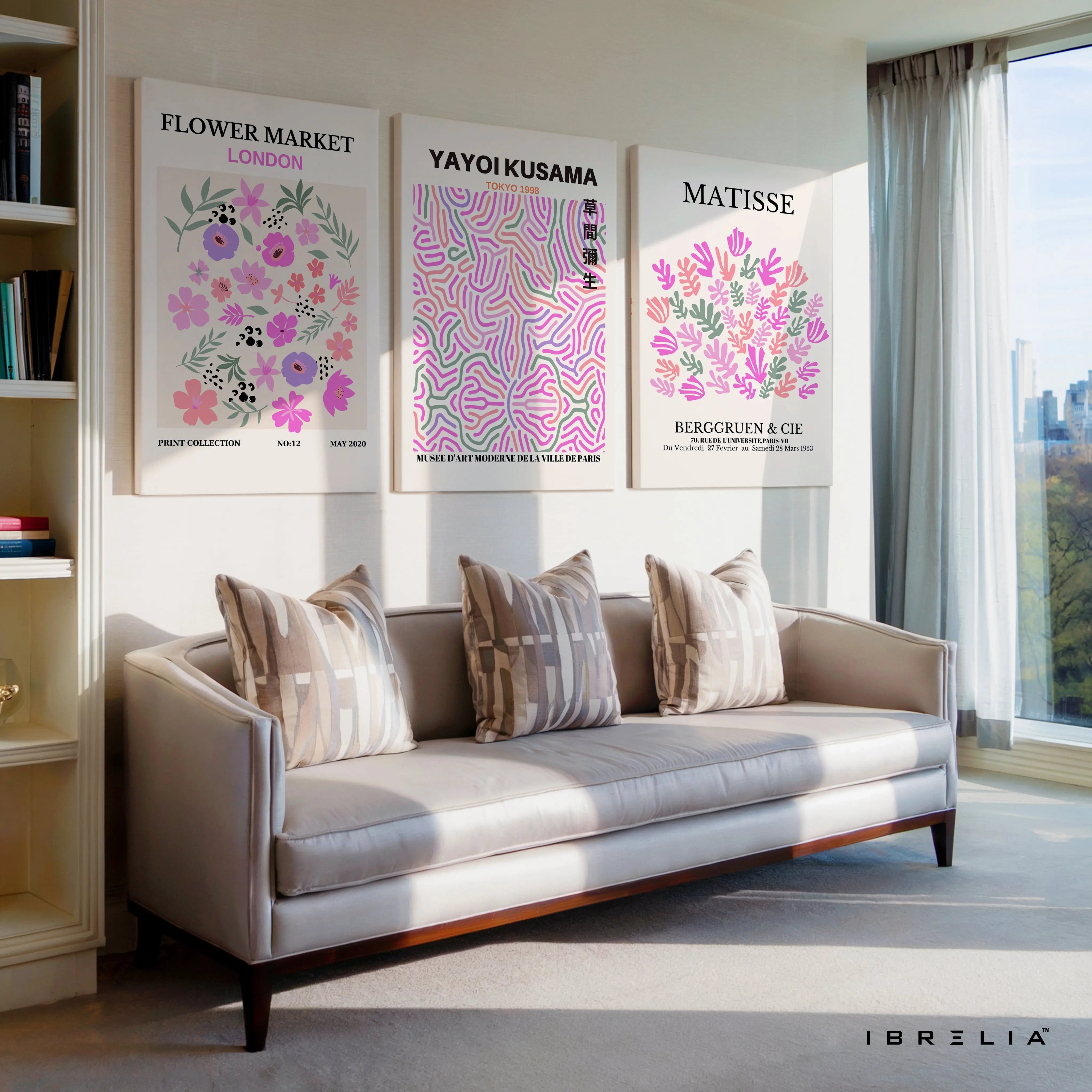 Modern Floral Artists Collection 3 Panel 4K Ultra HD Wall Art in Pakistan | IBRELIA™ IBRELIA