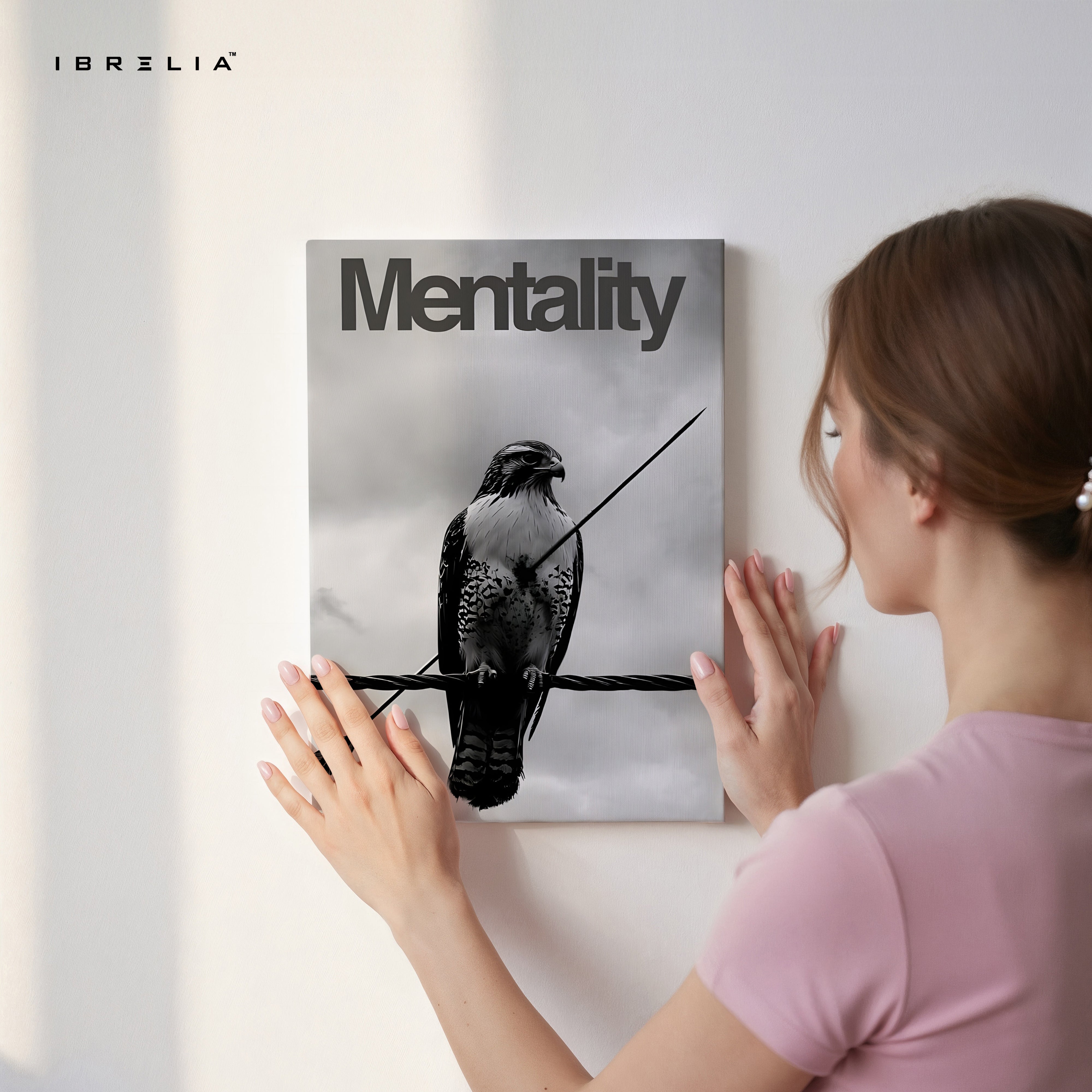 Mentality Hawk Minimal Art – 4K Ultra Wrap Frame Wall Art in Pakistan | IBRELIA™