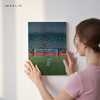 Lionel Messi Iconic Penalty Moment Argentina Art – 4K Ultra Wrap Frame Wall Art in Pakistan | IBRELIA™