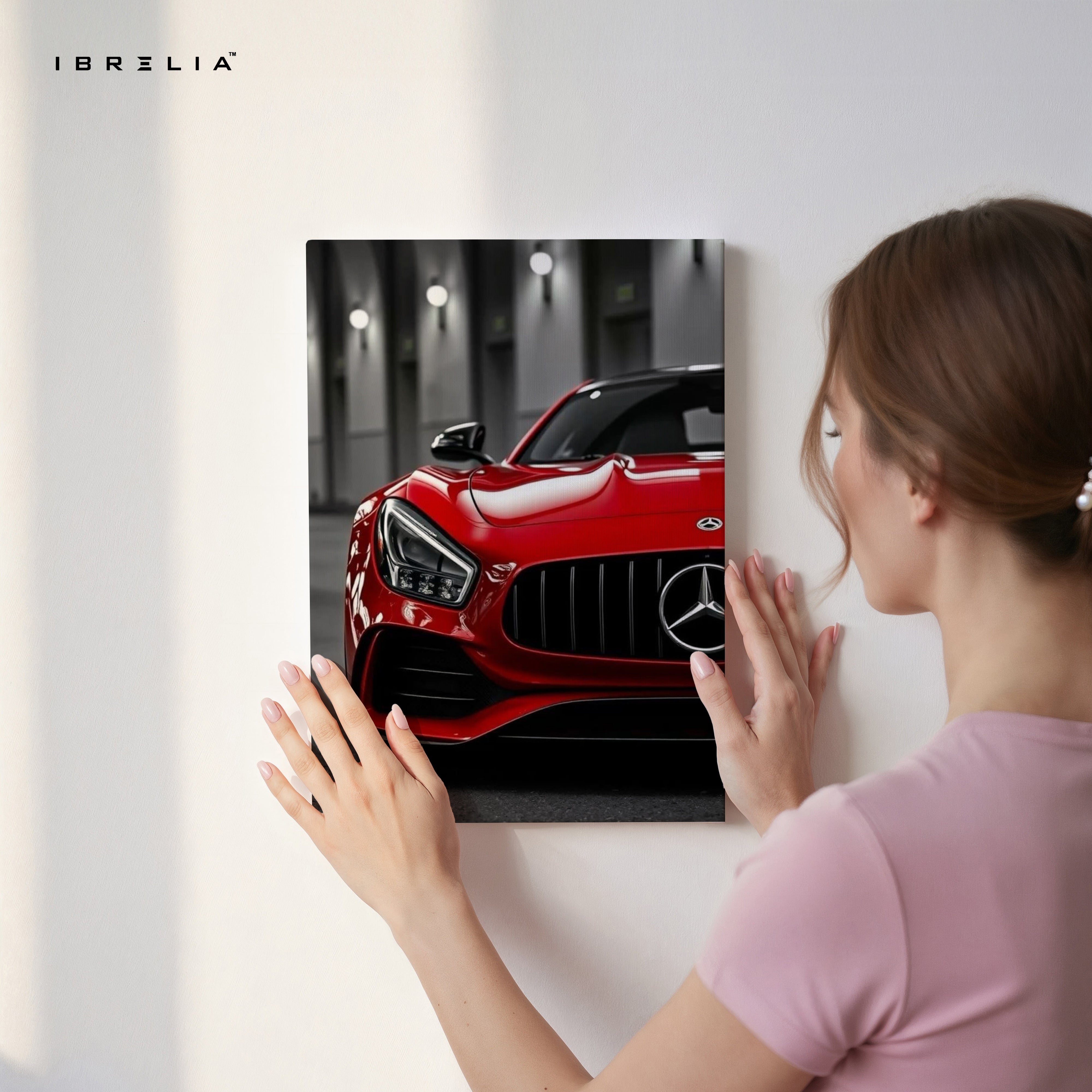 Red AMG Performance Front Art – 4K Ultra Wrap Frame Wall Art in Pakistan | IBRELIA™