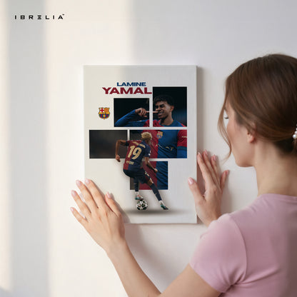 Lamine Yamal FC Barcelona Rising Star Art – 4K Ultra Wrap Frame Wall Art in Pakistan | IBRELIA™