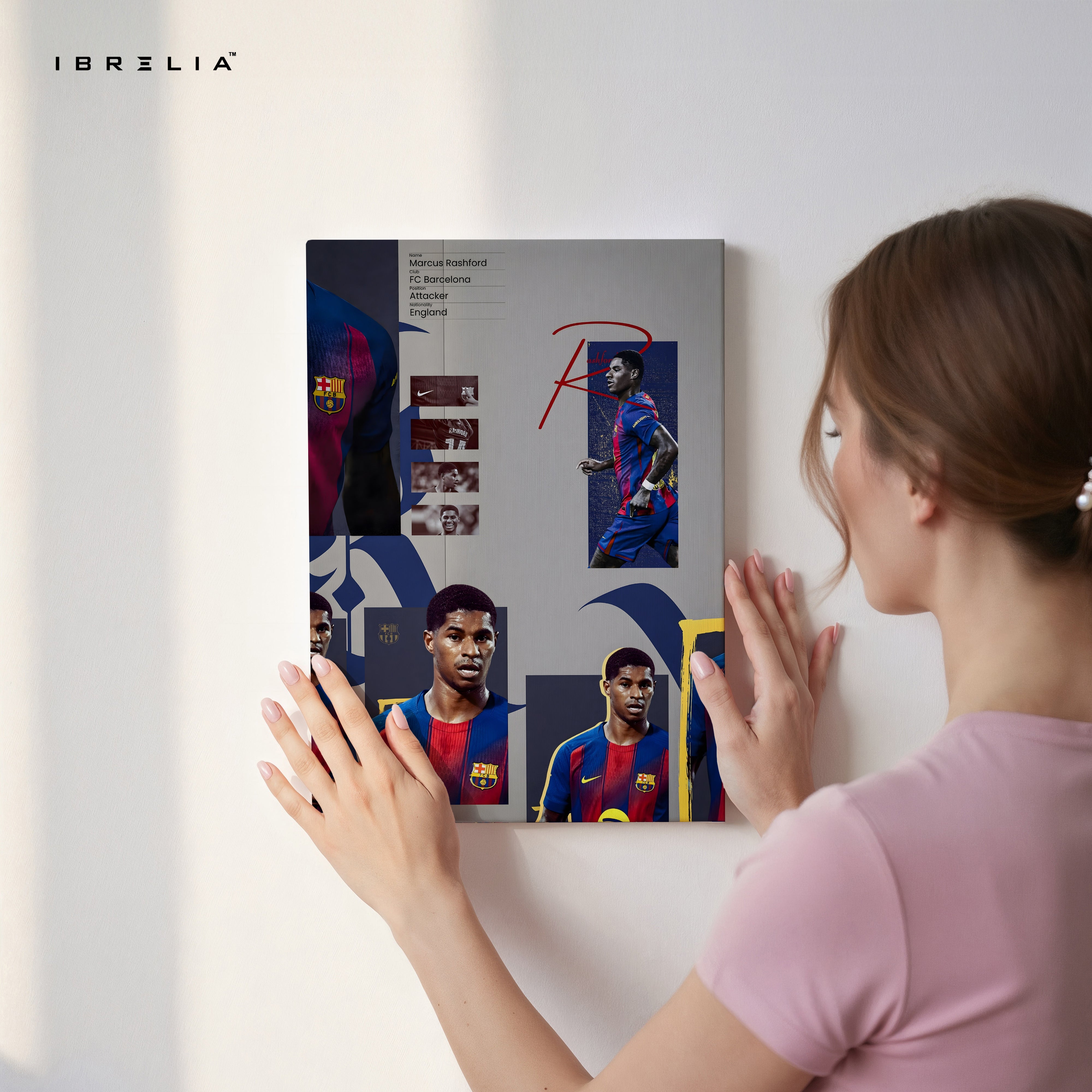 Marcus Rashford FC Barcelona Concept Art – 4K Ultra Wrap Frame Wall Art in Pakistan | IBRELIA™