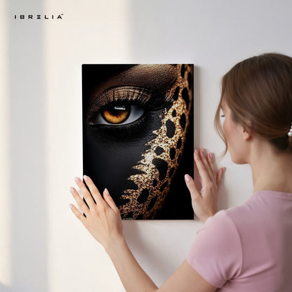 Leopard Gaze Luxury Portrait Art – 4K Ultra Wrap Frame Wall Art in Pakistan | IBRELIA™