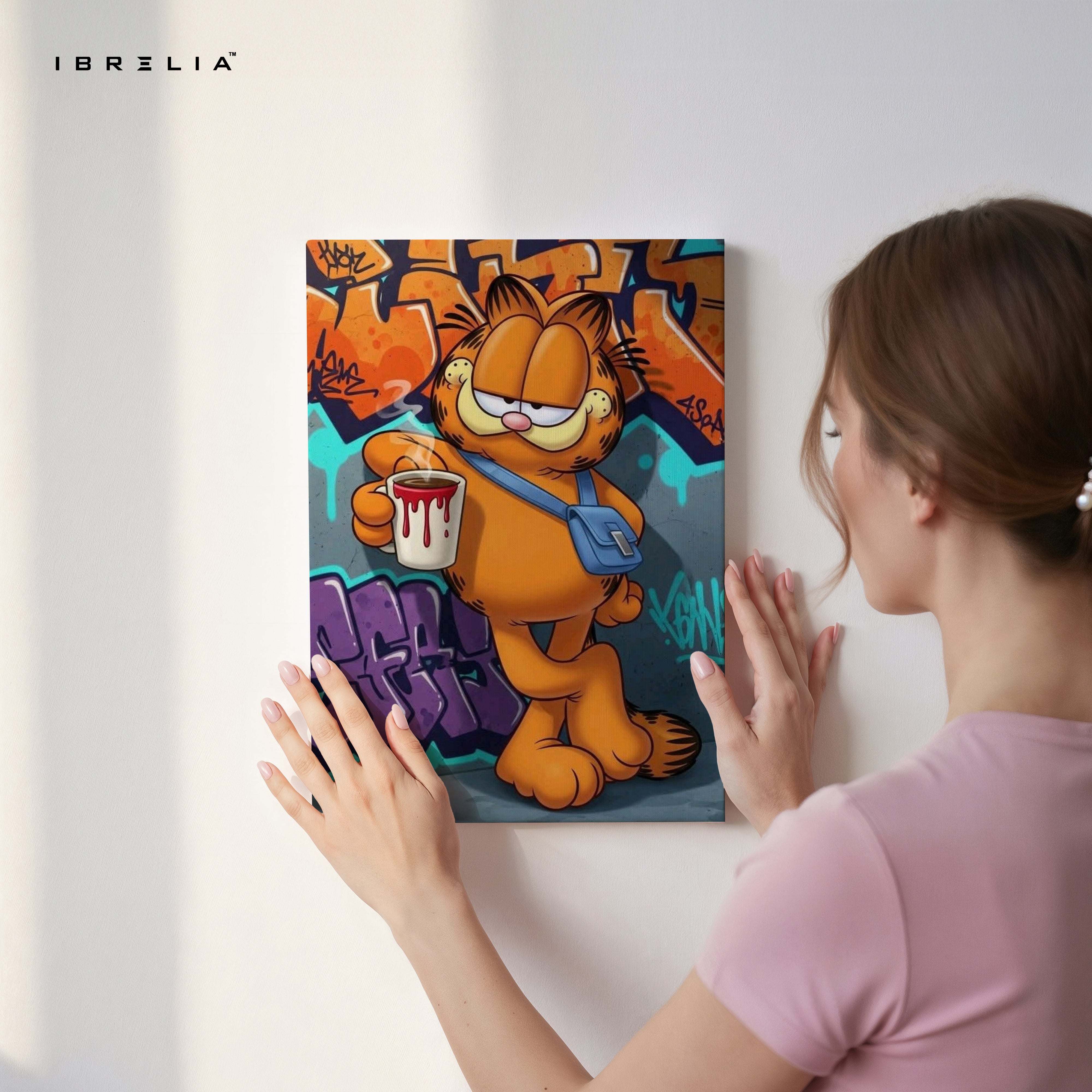 Urban Garfield Graffiti Art – 4K Ultra Wrap Frame Wall Art in Pakistan | IBRELIA™
