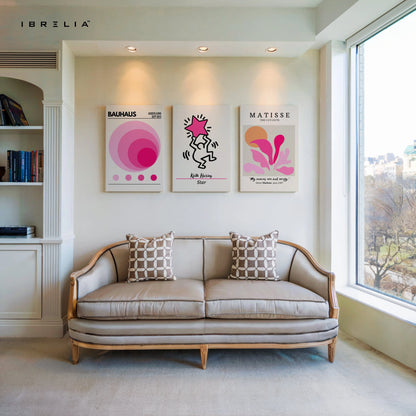Bauhaus Pop Art 3 Panel 4K Ultra HD Wall Art in Pakistan | IBRELIA™ IBRELIA