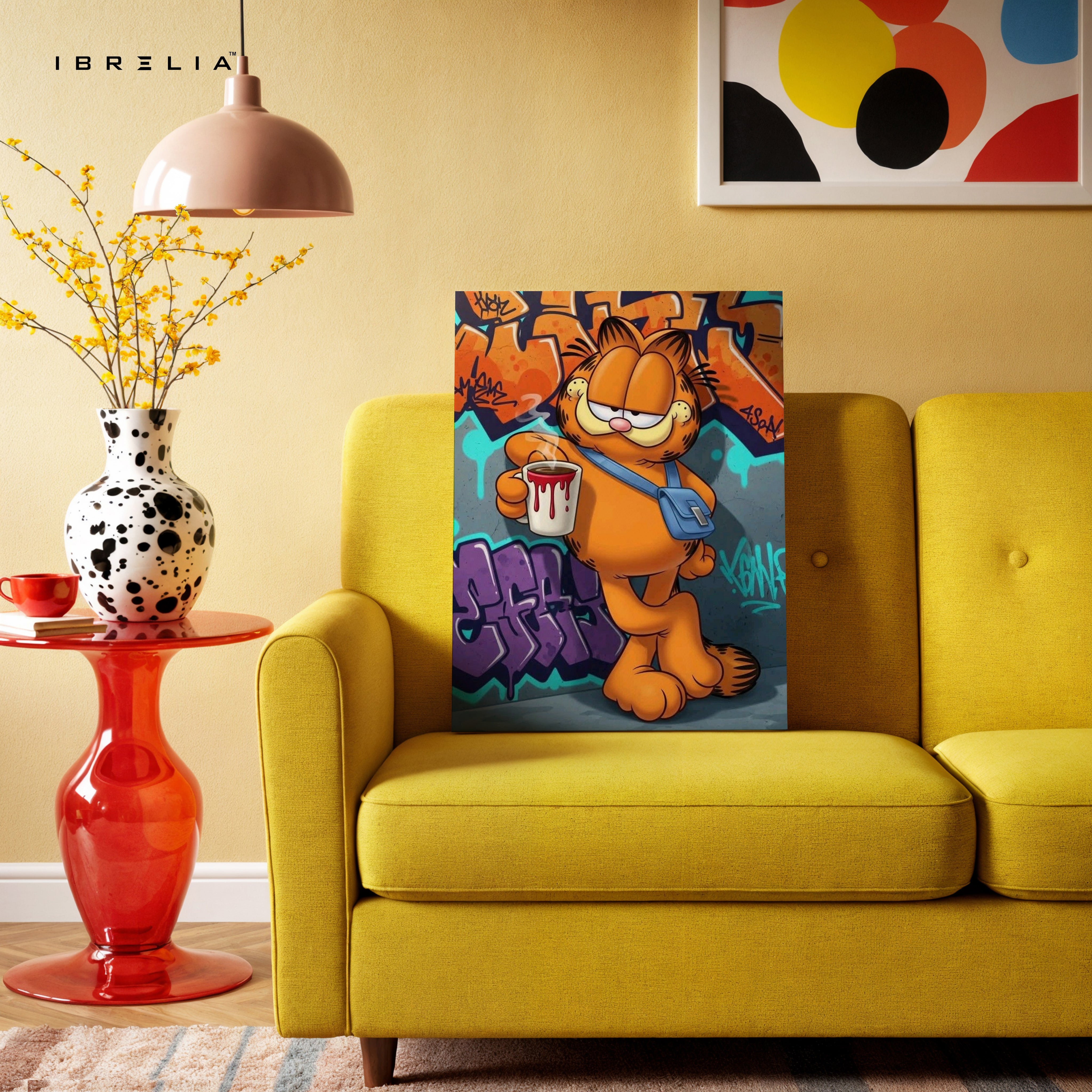 Urban Garfield Graffiti Art – 4K Ultra Wrap Frame Wall Art in Pakistan | IBRELIA™