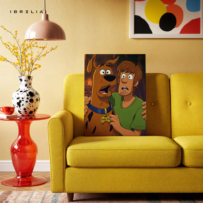 Mystery Duo Classic Cartoon Art – Iconic Animated Friendship Wall Art | 4K Ultra Wrap Frame Wall Art in Pakistan | IBRELIA™