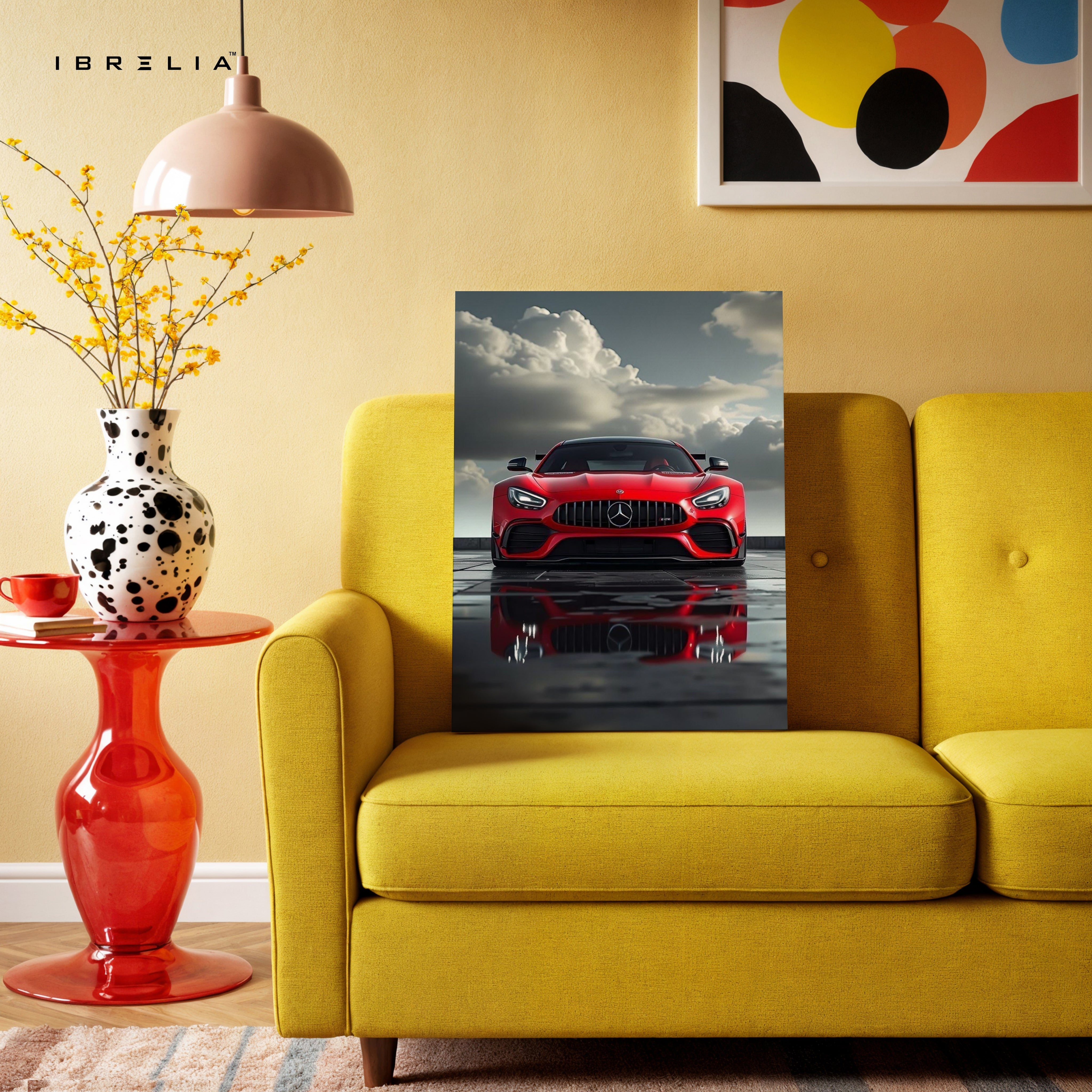Mercedes AMG GT Power Reflection – 4K Ultra Wrap Frame Wall Art in Pakistan | IBRELIA™