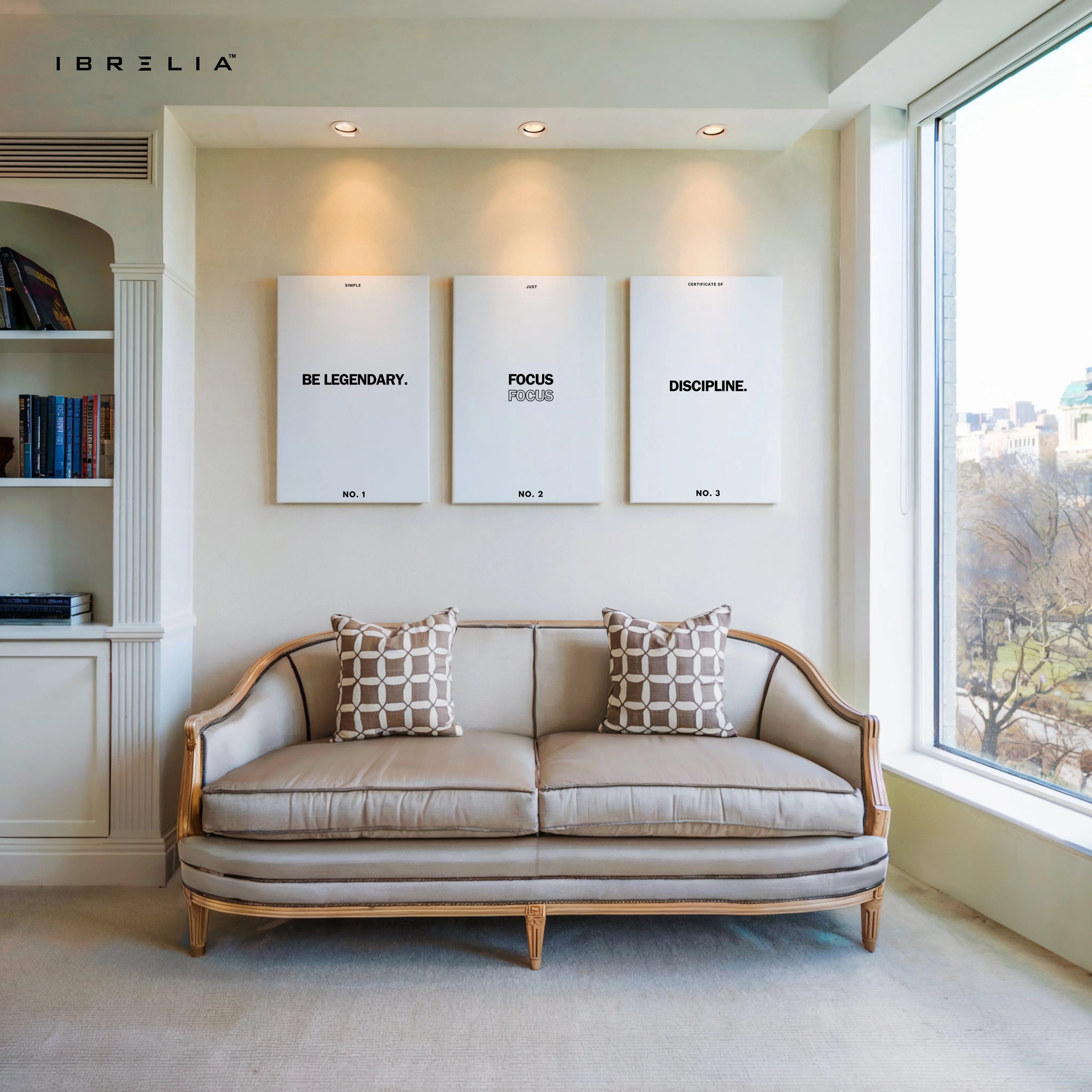 Legendary Focus Discipline 3 Panel Motivational 4K Ultra HD Wall Art in Pakistan | IBRELIA™ IBRELIA