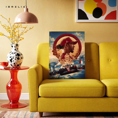 Lewis Hamilton Singapore Tribute – Formula 1 4K Ultra Wrap Frame Wall Art in Pakistan | IBRELIA™