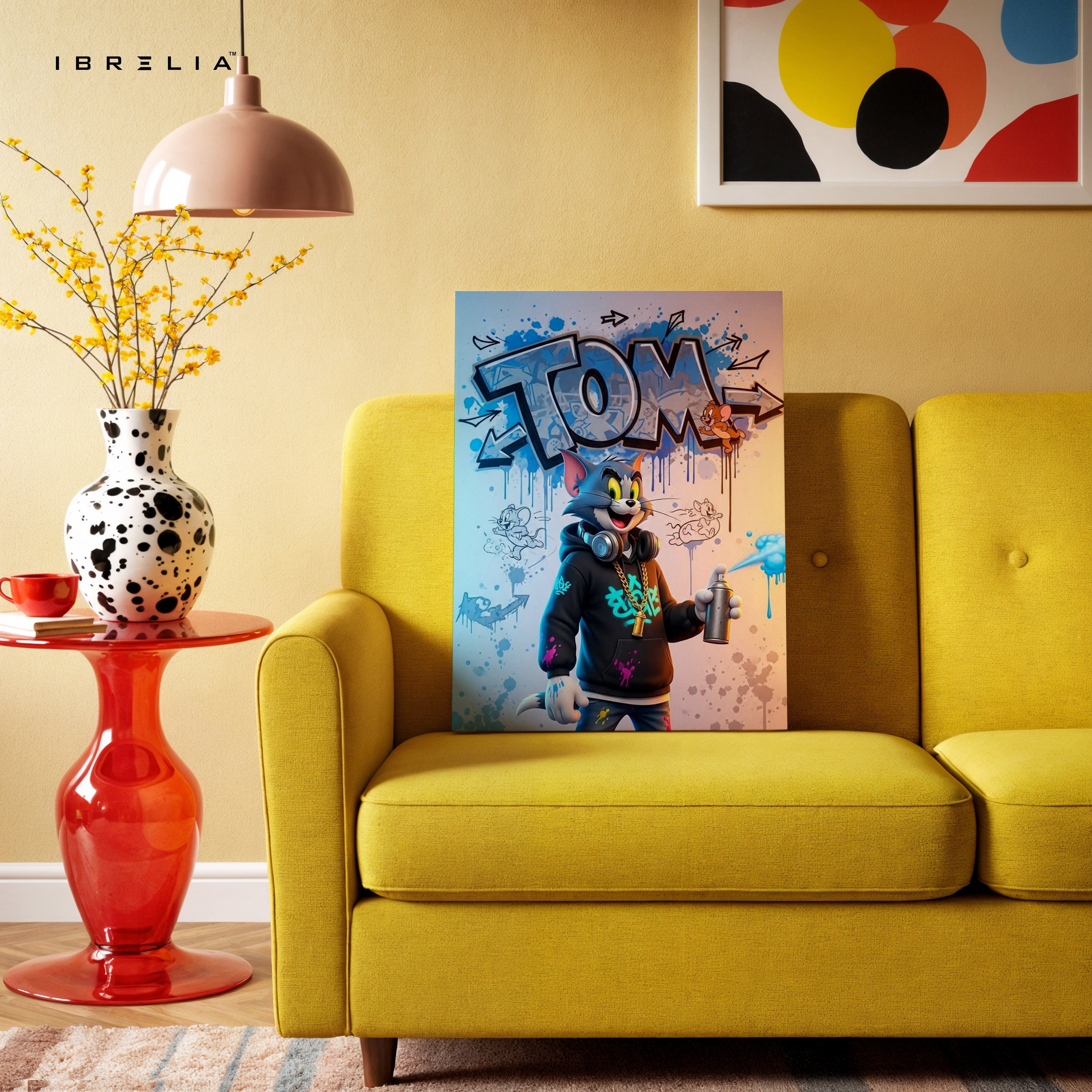 Tom Graffiti Street Art – Urban Cartoon 4K Ultra Wrap Frame Wall Art in Pakistan | IBRELIA™