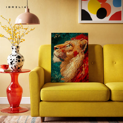 Majestic Lion Royal Art – 4K Ultra Wrap Frame Wall Art in Pakistan | IBRELIA™