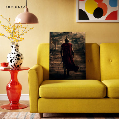 Spartan Ascension Art – Dark Cinematic Roman Warrior Wall Art | 4K Ultra Wrap Frame Wall Art in Pakistan | IBRELIA™