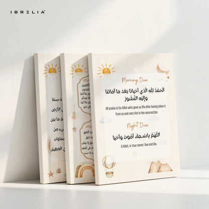 Morning Dua 4 Quls Ayat Al Kursi Kids Islamic 3 Panel 4K Ultra HD Wall Art in Pakistan | IBRELIA™ IBRELIA