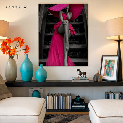 Fuchsia Elegance Couture Art – 4K Ultra Wrap Frame Wall Art in Pakistan | IBRELIA™