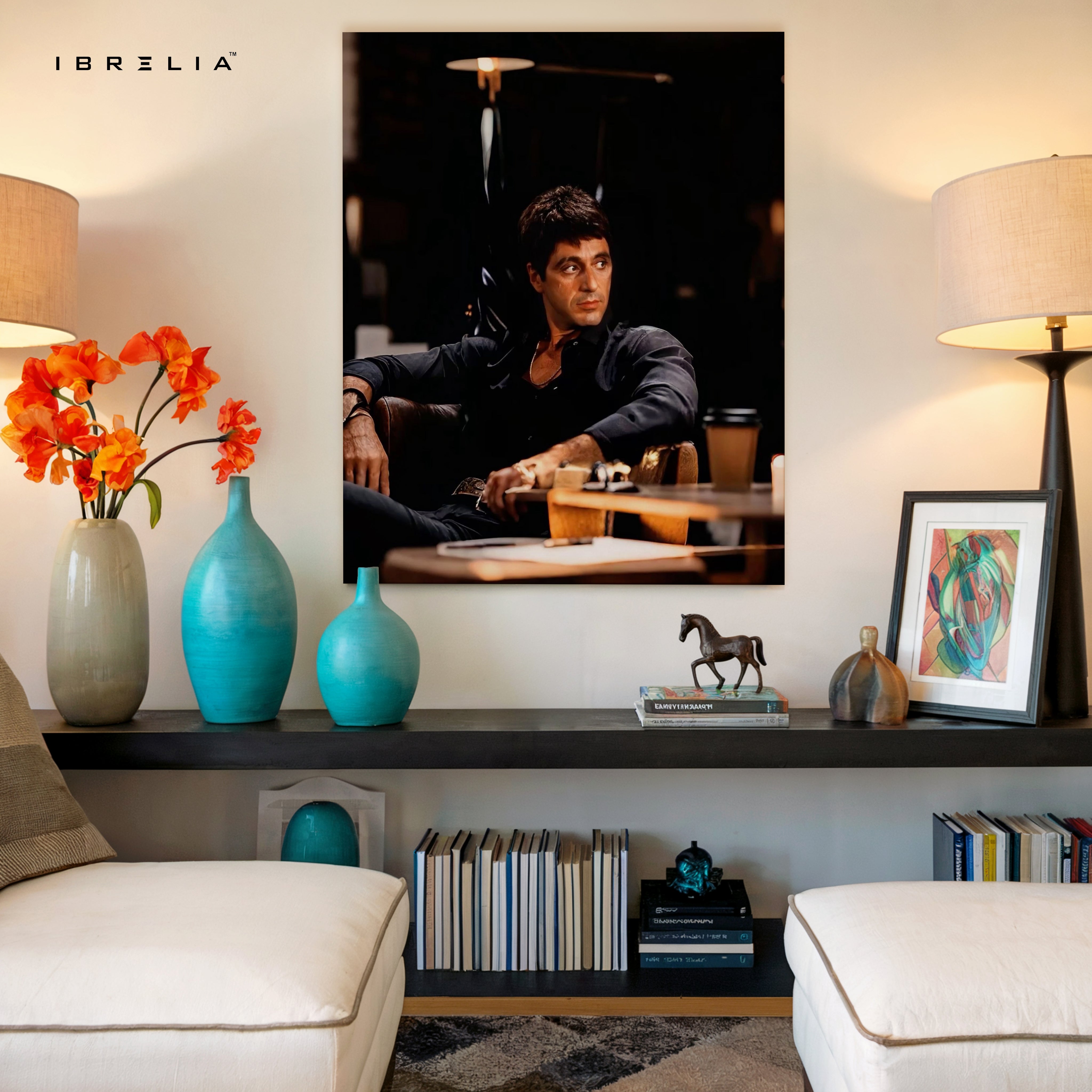 Scarface Tony Montana Power Portrait – 4K Ultra Wrap Frame Wall Art in Pakistan | IBRELIA™