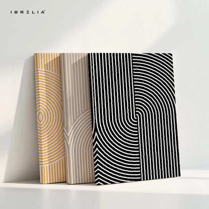 Geometric Line Harmony 3 Panel 4K Ultra HD Wall Art in Pakistan | IBRELIA™ IBRELIA