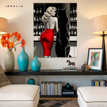 Crimson Elegance Noir Art – 4K Ultra Wrap Frame Wall Art in Pakistan | IBRELIA™