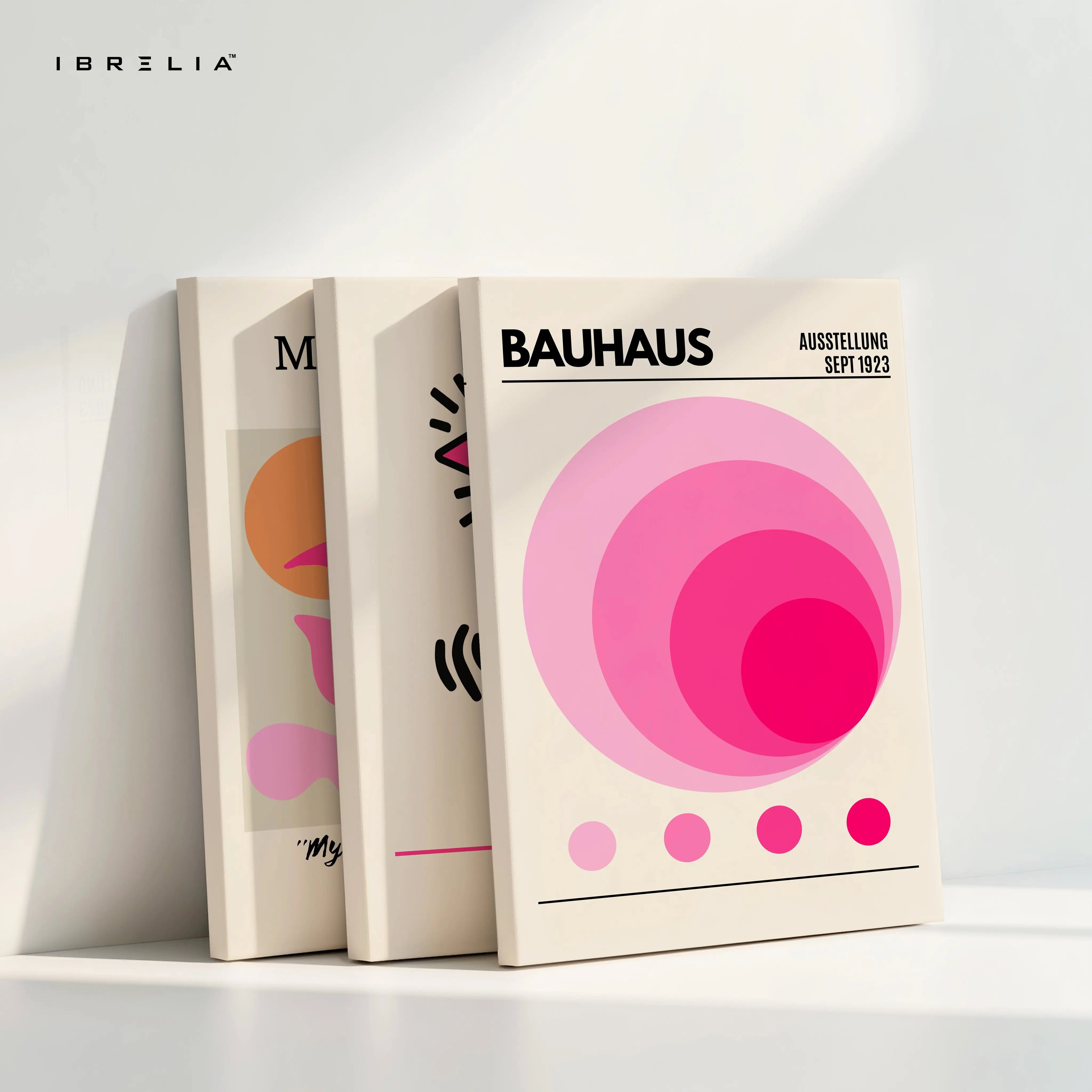 Bauhaus Pop Art 3 Panel 4K Ultra HD Wall Art in Pakistan | IBRELIA™ IBRELIA