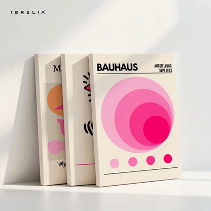 Bauhaus Pop Art 3 Panel 4K Ultra HD Wall Art in Pakistan | IBRELIA™ IBRELIA