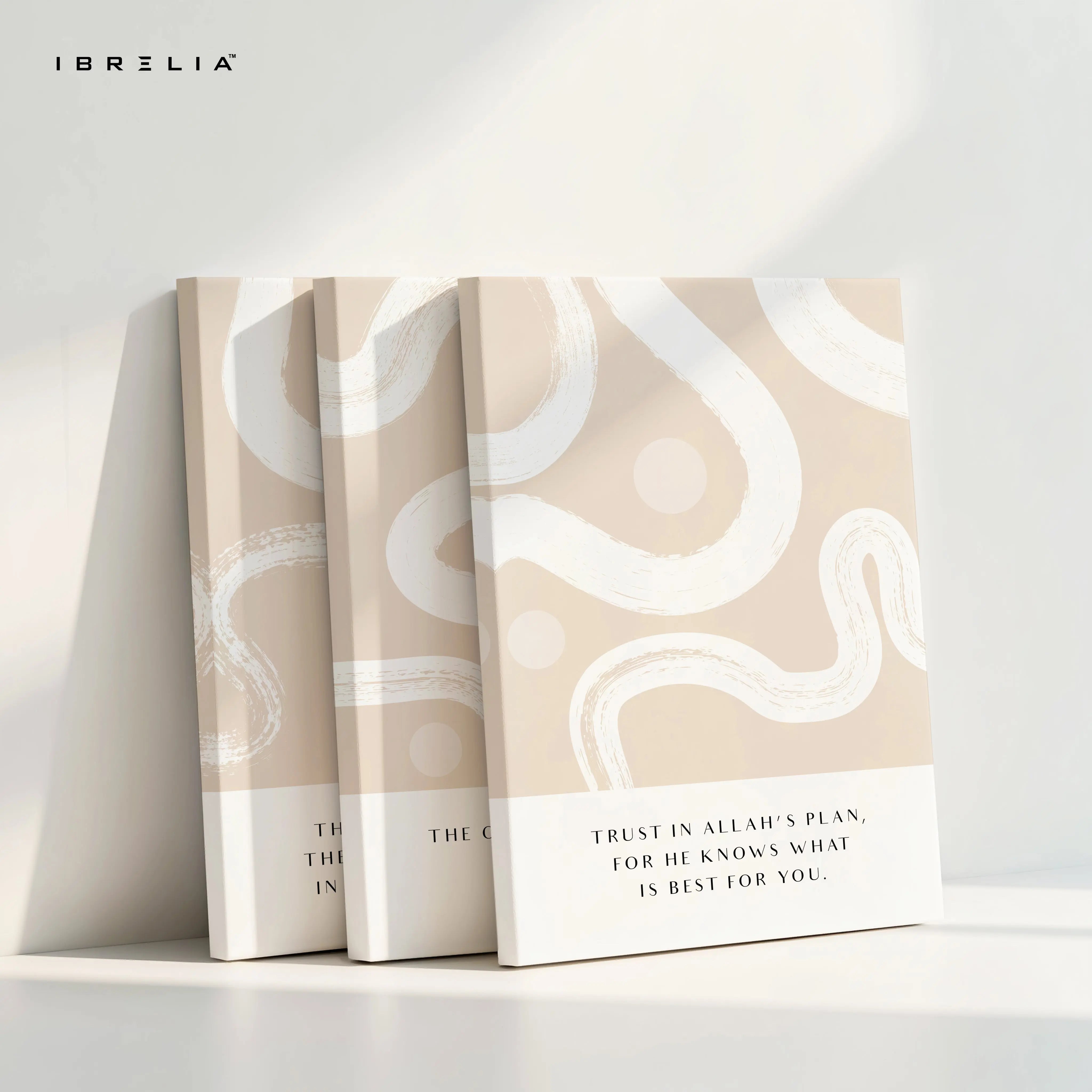 Trust in Allah Minimalist Islamic Quote 3 Panel 4K Ultra HD Wall Art in Pakistan | IBRELIA™ IBRELIA