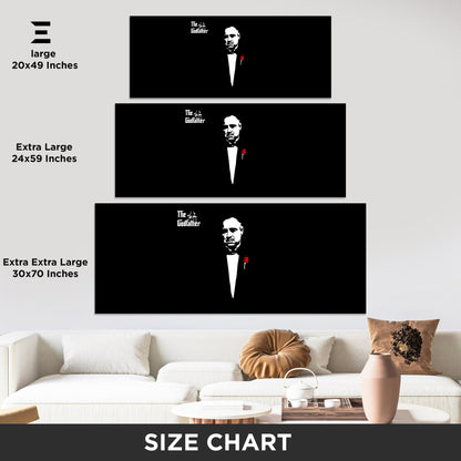Ultra Wide Wall Art – The Godfather Minimal Classic Design | IBRELIA™