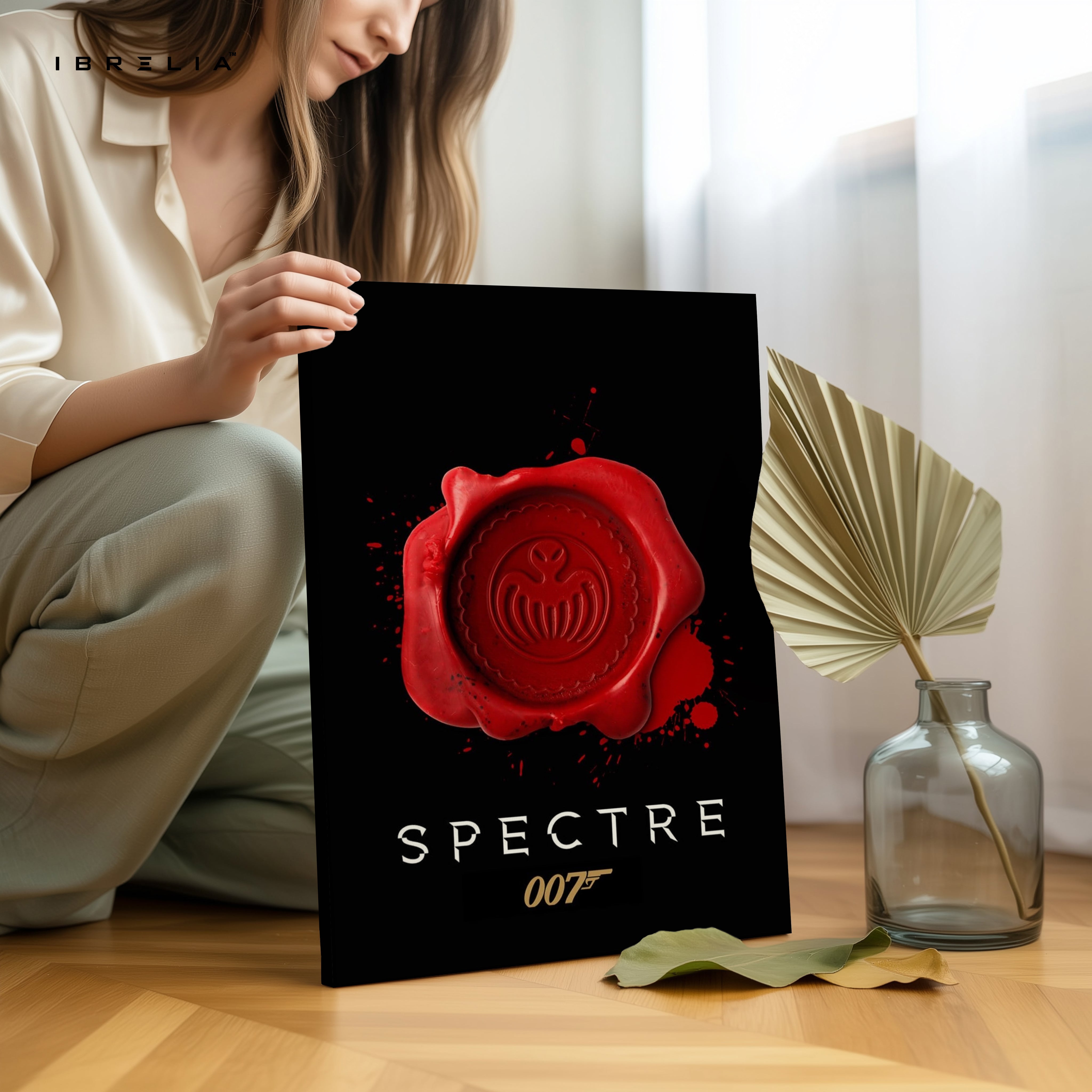 Spectre Code Red – Cinematic Spy Noir Art | 4K Ultra Wrap Frame Wall Art in Pakistan | IBRELIA™