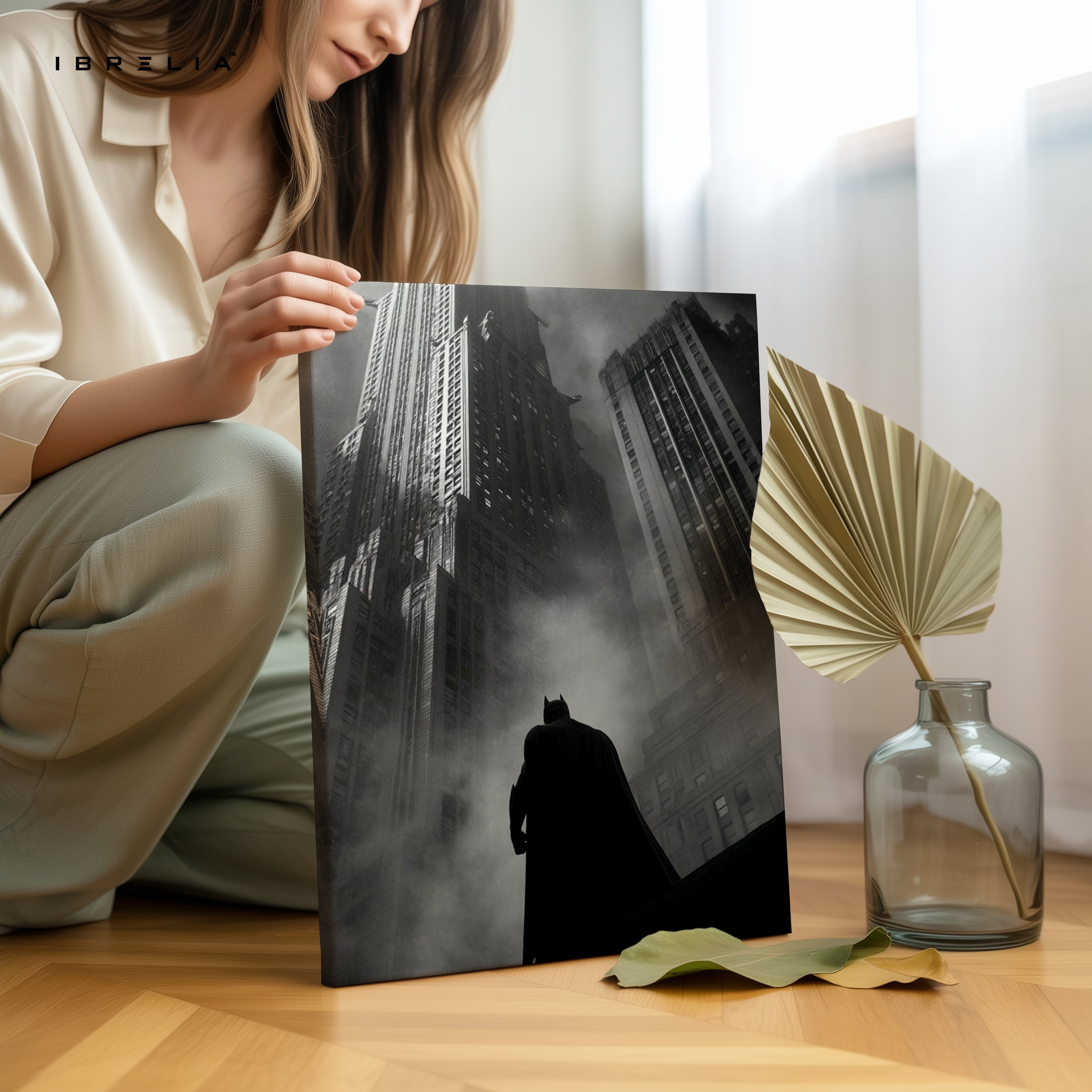 Gotham Ascension Silhouette – Dark Noir Skyscraper Art | 4K Ultra Wrap Frame Wall Art in Pakistan | IBRELIA™