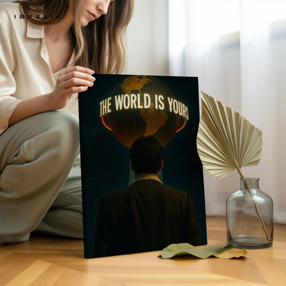 The World Is Yours Motivation Art – 4K Ultra Wrap Frame Wall Art in Pakistan | IBRELIA™