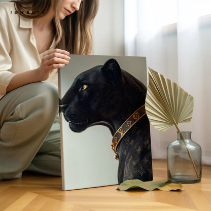 Luxury Black Panther Art – 4K Ultra Wrap Frame Wall Art in Pakistan | IBRELIA™