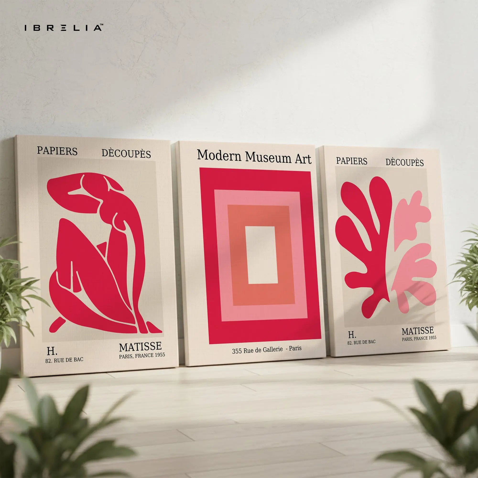 Matisse Inspired Modern Museum Art 3 Panel 4K Ultra HD Wall Art in Pakistan | IBRELIA™ IBRELIA