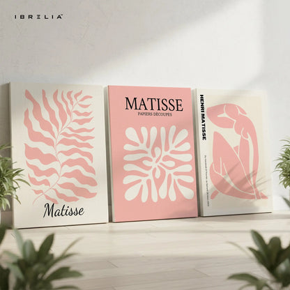 Matisse Pink Collection 3 Panel 4K Ultra HD Wall Art in Pakistan | IBRELIA™ IBRELIA