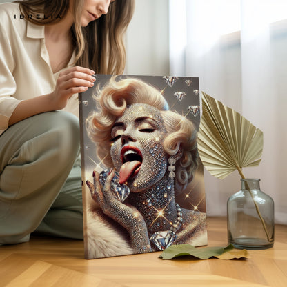 Diamond Desire Glamour Art – 4K Ultra Wrap Frame Wall Art in Pakistan | IBRELIA™