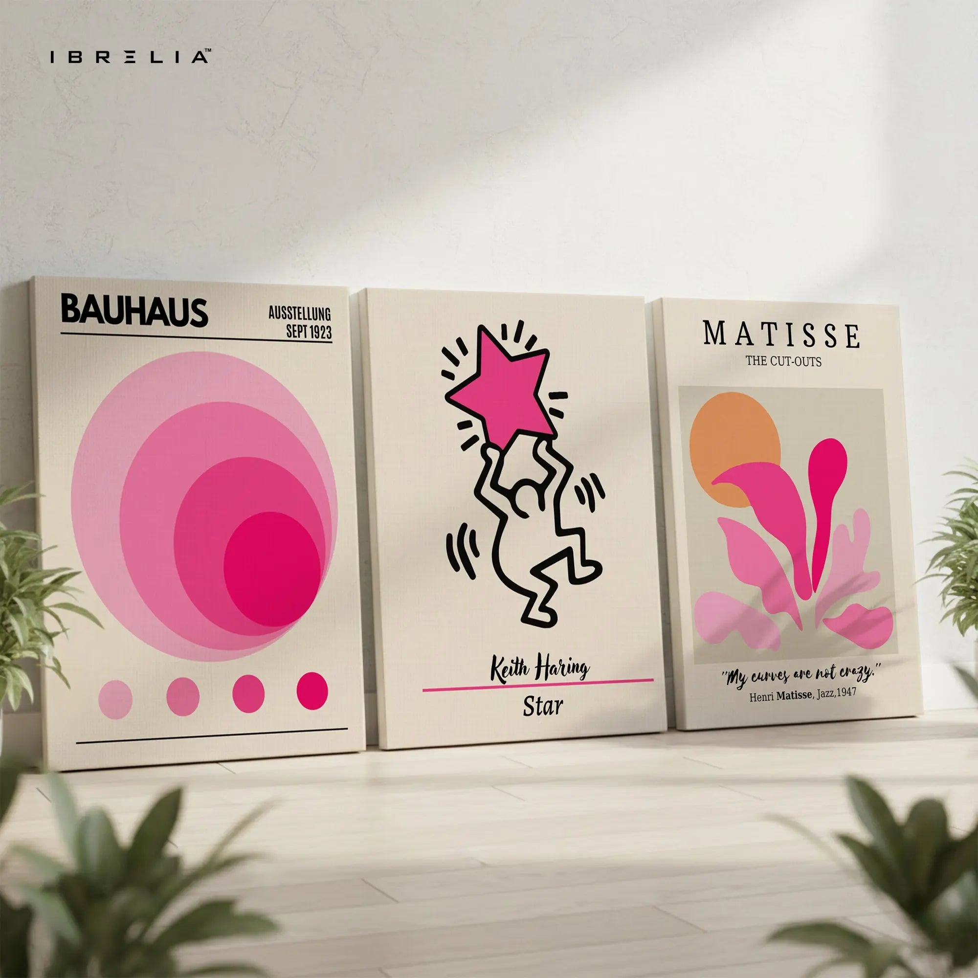 Bauhaus Pop Art 3 Panel 4K Ultra HD Wall Art in Pakistan | IBRELIA™ IBRELIA