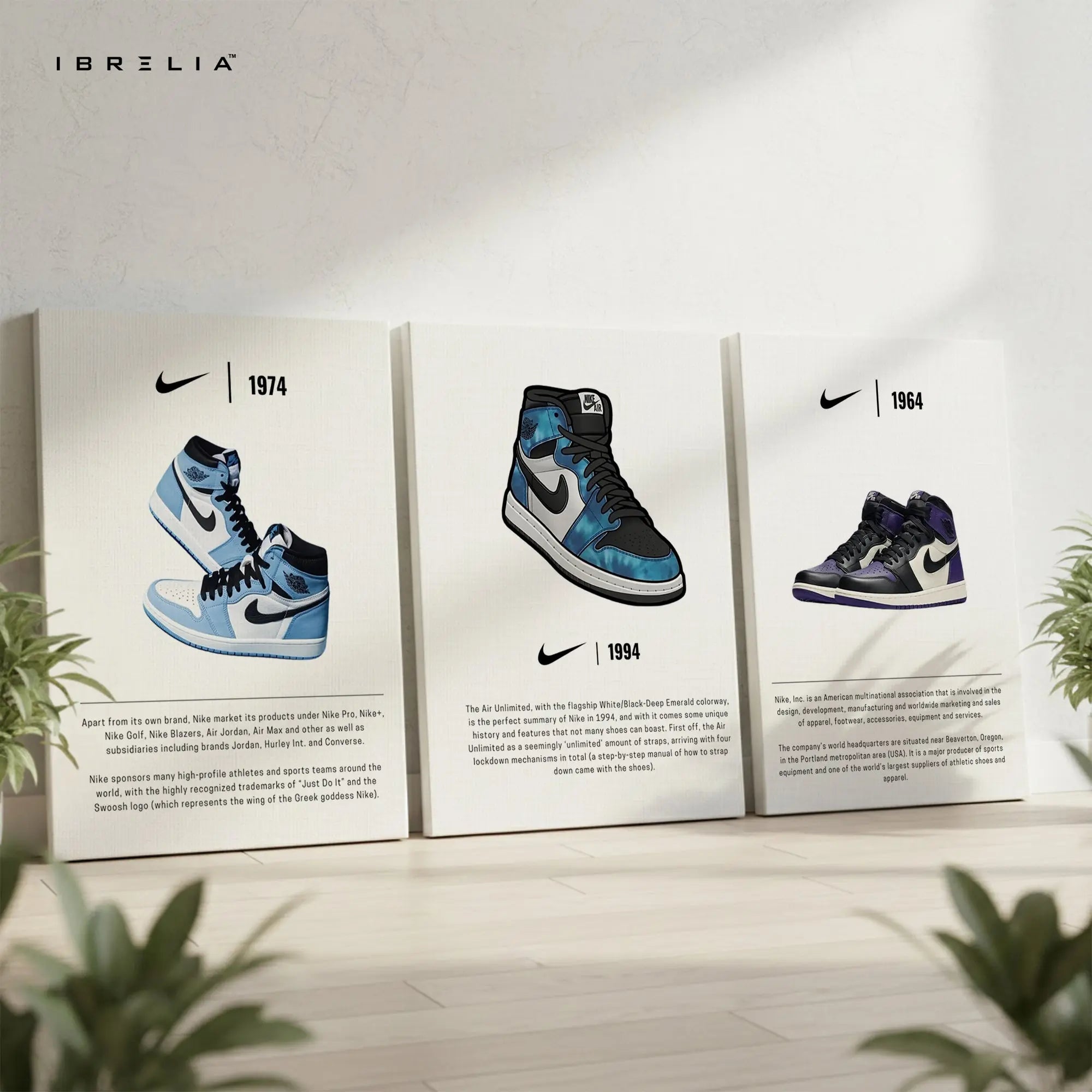 Nike Air Jordan Evolution 3 Panel Sneaker Wall Art in Pakistan | IBRELIA™ IBRELIA