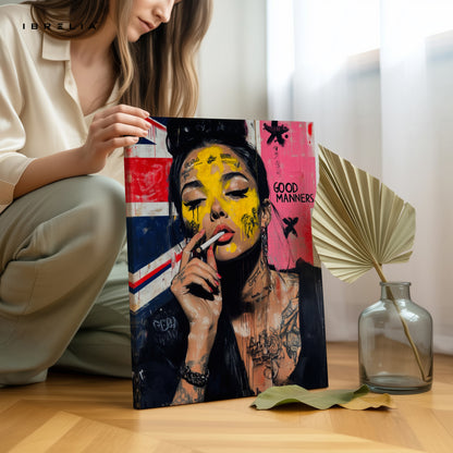 Good Manner Street Girl Art – 4K Ultra Wrap Frame Wall Art in Pakistan | IBRELIA™