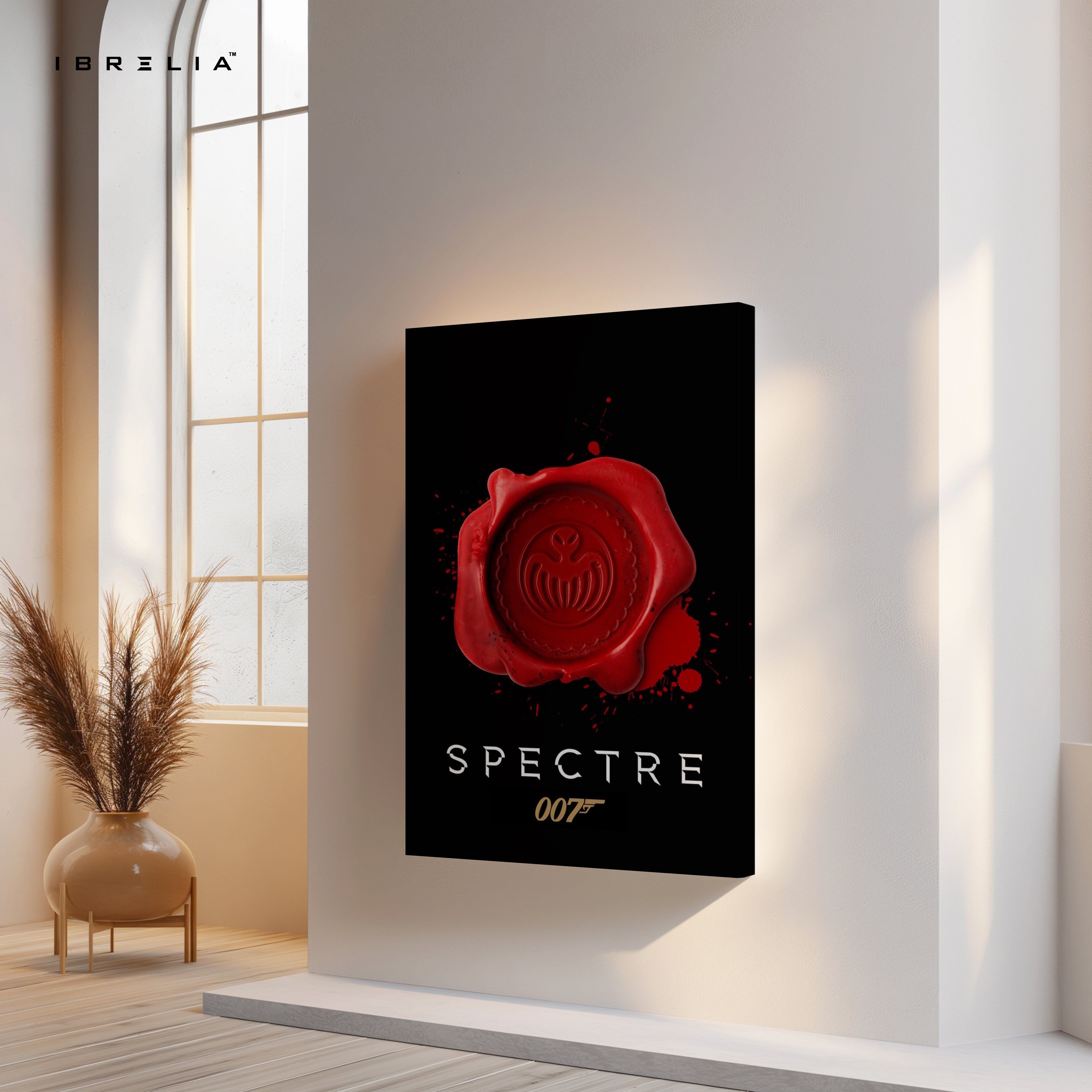 Spectre Code Red – Cinematic Spy Noir Art | 4K Ultra Wrap Frame Wall Art in Pakistan | IBRELIA™