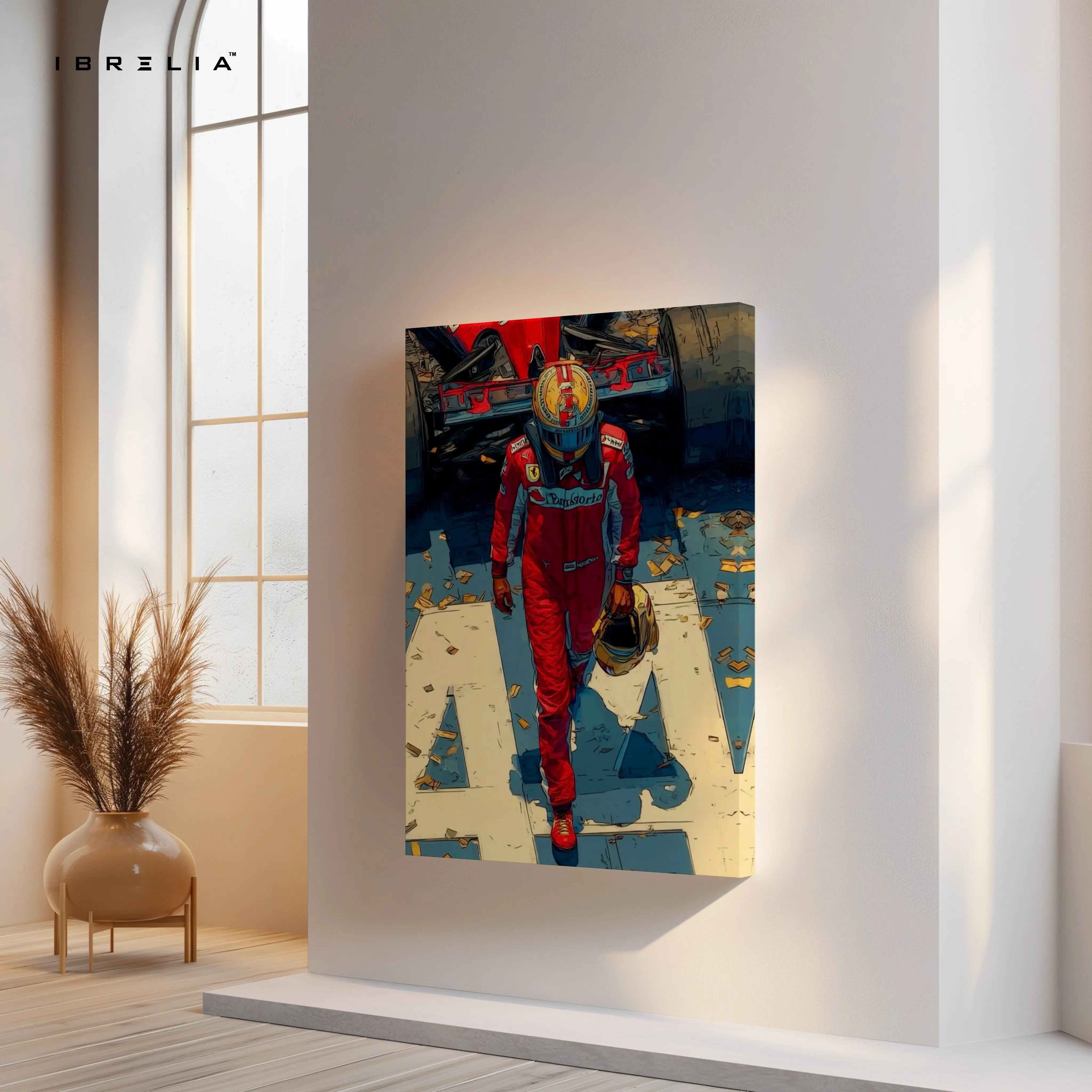 Ferrari F1 Victory Walk Wall Art – Motorsport Racing Canvas Frame | Formula 1 Champion Poster Pakistan | IBRELIA™ IBRELIA