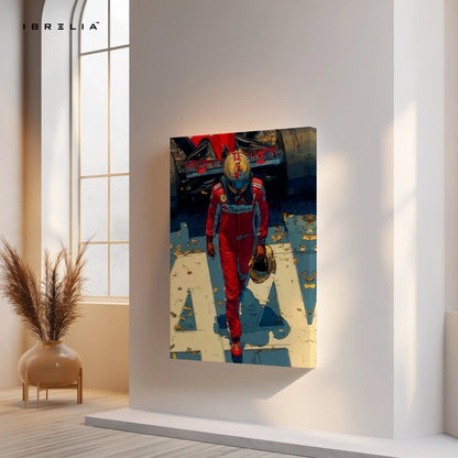 Ferrari F1 Victory Walk Wall Art – Motorsport Racing Canvas Frame | Formula 1 Champion Poster Pakistan | IBRELIA™ IBRELIA
