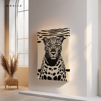 Minimal Leopard Portrait Art – 4K Ultra Wrap Frame Wall Art in Pakistan | IBRELIA™