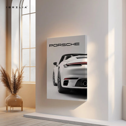 Porsche 911 Minimal Luxury Wall Art – Modern Sports Car Poster | 4K Ultra Wrap Frame Wall Art in Pakistan | IBRELIA™ IBRELIA