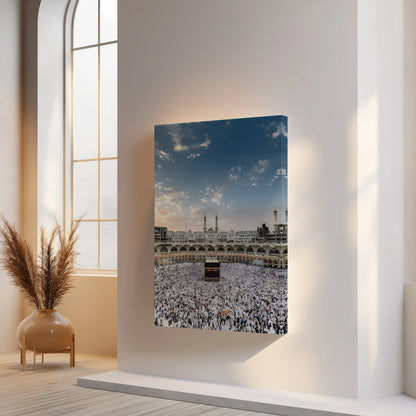 Kaaba Tawaf Serenity Art – Makkah Haram Sunset Wall Art | 4K Ultra Wrap Frame Wall Art in Pakistan | IBRELIA™ IBRELIA