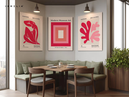 Matisse Inspired Modern Museum Art 3 Panel 4K Ultra HD Wall Art in Pakistan | IBRELIA™ IBRELIA