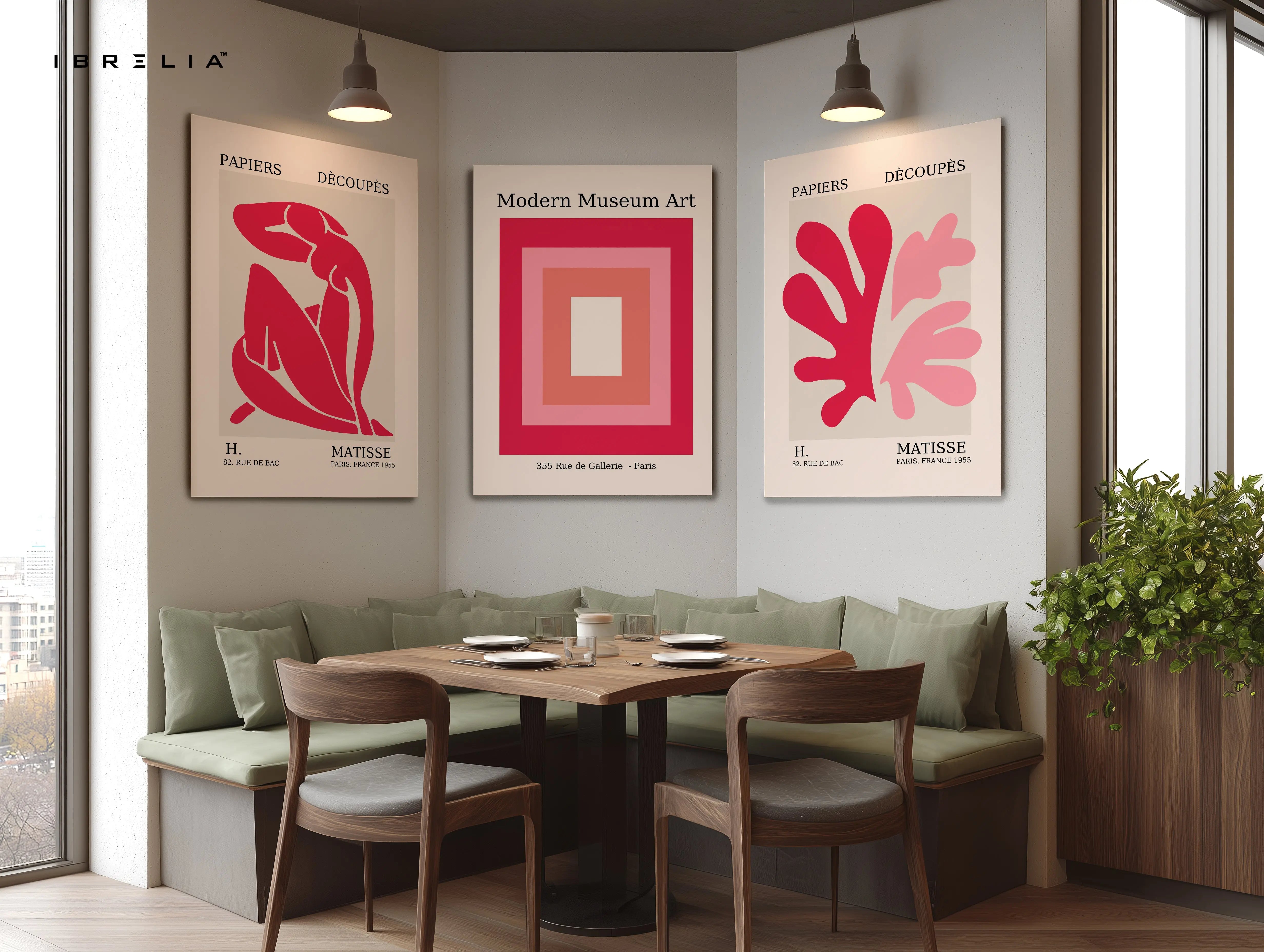 Matisse Inspired Modern Museum Art 3 Panel 4K Ultra HD Wall Art in Pakistan | IBRELIA™ IBRELIA
