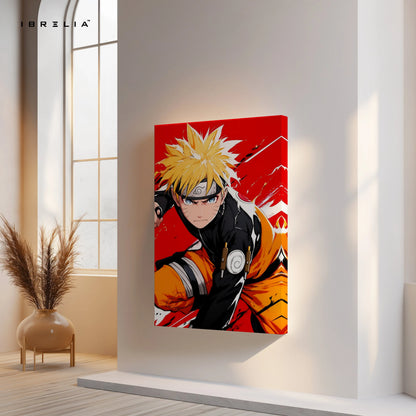 Naruto Action Wall Art – Anime Battle Canvas Frame | Naruto Uzumaki Poster Pakistan | IBRELIA™ IBRELIA
