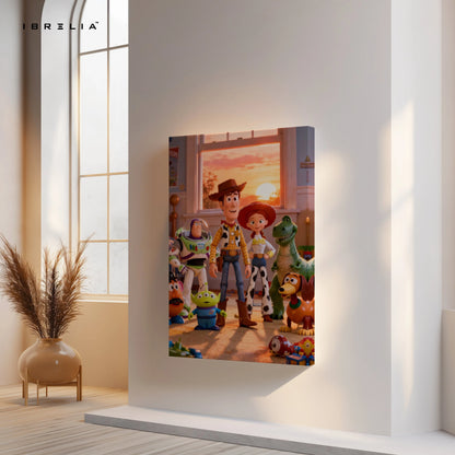 Toy Story Characters Wall Art – Animated Movie Canvas Frame | Kids Room Cartoon Decor Pakistan | IBRELIA™ IBRELIA