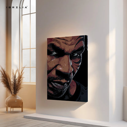 Mike Tyson Portrait Wall Art – Intense Boxing Legend Canvas Frame | Fighter Street Style Poster Pakistan | IBRELIA™ IBRELIA