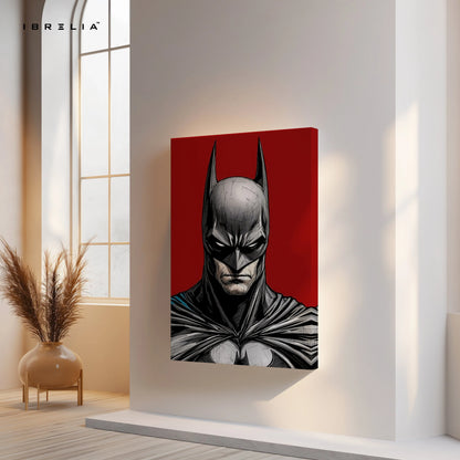 Batman Dark Portrait Wall Art – DC Superhero Canvas Frame | Batman Poster Pakistan | IBRELIA™ IBRELIA